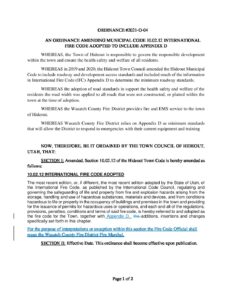 Fire Appendix Dnc Code Ordinance 2021-O-04 Adopting Appendix D of the International Fire Code ...